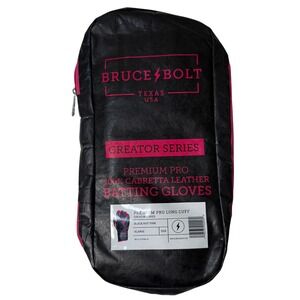 Bruce Bolt Creator Series Long Cuff Batting Gloves XL Black Hot Pink NWT Leather